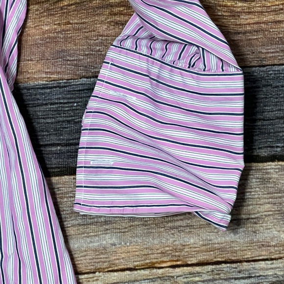 Polo Ralph Lauren Shirt Striped Pink French Cuff Button Down Shirt Mens - Picture 3 of 5